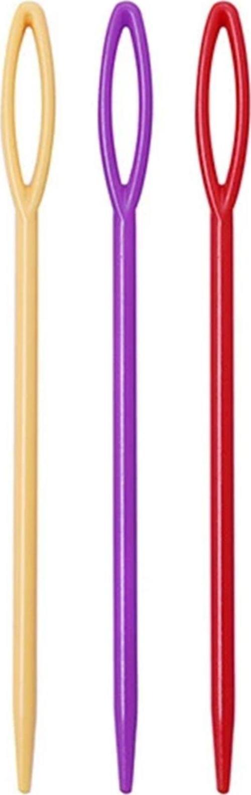 Büro Ev Ofis Hobi Dikiş Atölyesi için 3ADET 10CM Uzun Yün İğnesi Seti