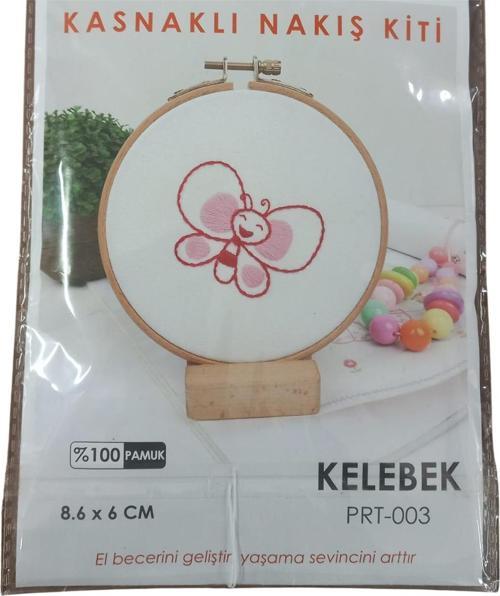 Büro Ev Ofis Hobi Dikiş Atölyesi için 8,6X6CM Kelebek Stil Kasnaklı Nakış Kiti