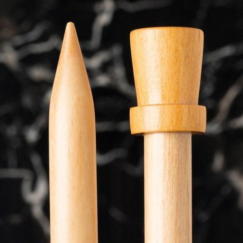 Büro Ev Ofis Hobi Dikiş Atölyesi için 10MM 36CM Ahşap Örgü Şişi