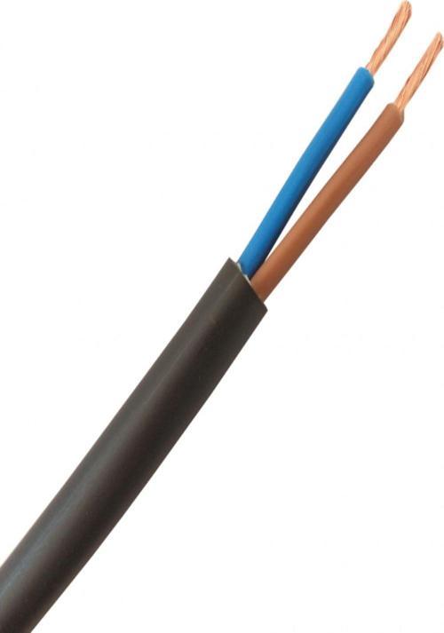 2 X 0,75 Ttr Kablo - Tam Bakır - Siyah - 6 Metre