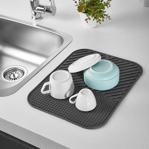 Büro Ev Ofis Mutfağı için 36X28CM Silikon Kaymaz Bulaşık Kurutmalık Mat