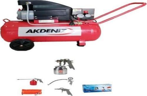 2 HP 50 LT Hava Kompresörü 8 Bar+Hava Kompresör Seti 5 Parçalı 5 parça