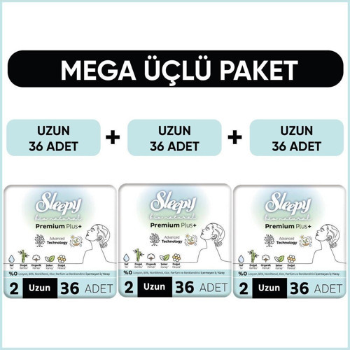 BioNaturalPremiumPlusHijyenikPedMegaPaketUzun36X3(108Adet)