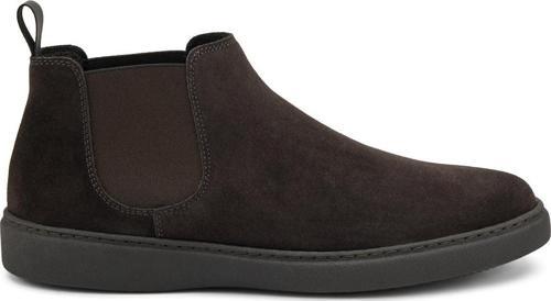 Erkek Bot 19A6 Frau WAXY Beatles Suede  Dark Brown (Pepe)