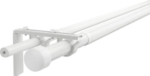 Perde çubuğu seti, beyaz, 120-210 cm, ikili