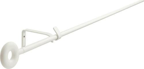 Perde çubuğu seti, beyaz, 140 cm
