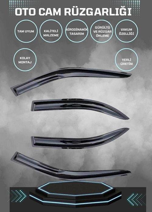 Ford Connect 2022 Cam Rüzgarlığı 4lü Takım