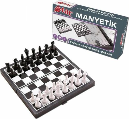 Nessiworld Nessiworld 1050170 Manyetik Satranç-Tavla 2si 1 Arada -Starokey