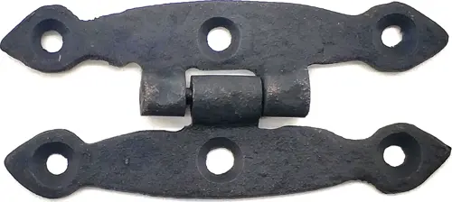 Antika Tarz Dekoratif Pirinç Dar Menteşe - 75x39 mm, Oksit