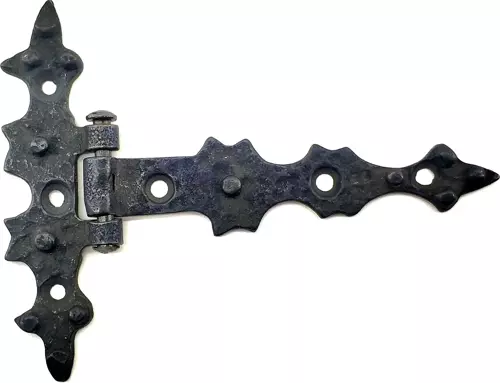 Antika Tarz Dekoratif Pirinç Yıldız Kuyruklu Menteşe - 85x110 mm, Oksit