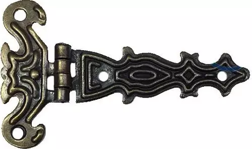 Dekoratif, Sac Tek Kuyruklu Menteşe - 40x68 mm, Küçük, Antik, 100 Adet