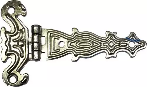 Dekoratif, Sac Tek Kuyruklu Menteşe - 40x68 mm, Küçük, Nikel, 1 Adet