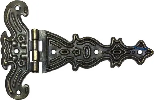 Dekoratif, Sac Tek Kuyruklu Menteşe - 69x102 mm, Büyük, Antik, 1 Adet