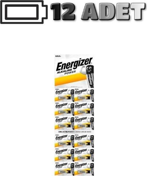 Energizer Alkalin Power İnce Kalem Pil 12 Adet Kartela AAA1