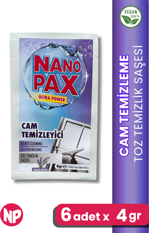 CAM TEMİZLİK TOZ TEMİZLİK SAŞESİ (6 adet X 4gr)