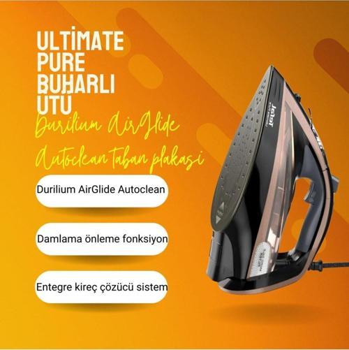 Premium Tefal Buharlı Ütü 3200W Güç Durilium Airglide Autoclean Taban Damlama Önleme Fonksiyon