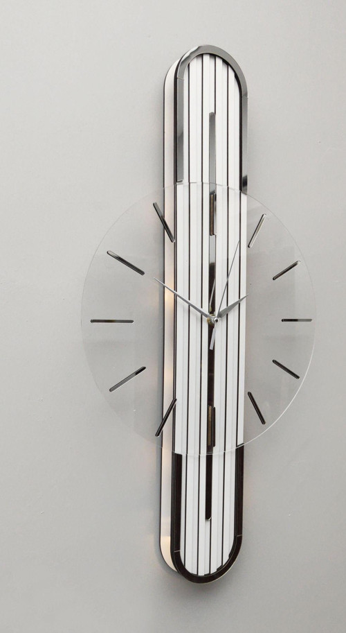 Stylish Design-Aynalı-65Cm-Pilli Led-Sessiz Mekanizma-Asse