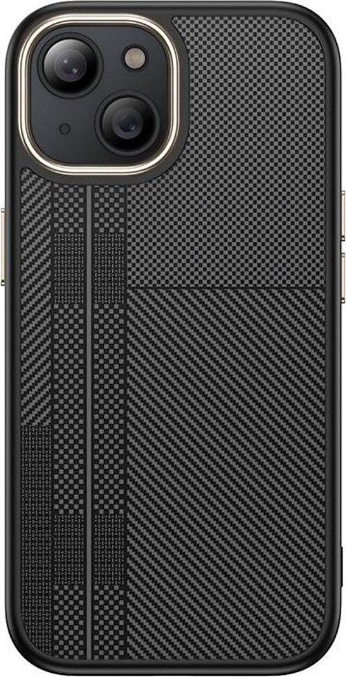 iPhone 14 Plus Kılıf M-safe Şarj Özellikli Karbon Fiber Görünümlü Antina Kılıf