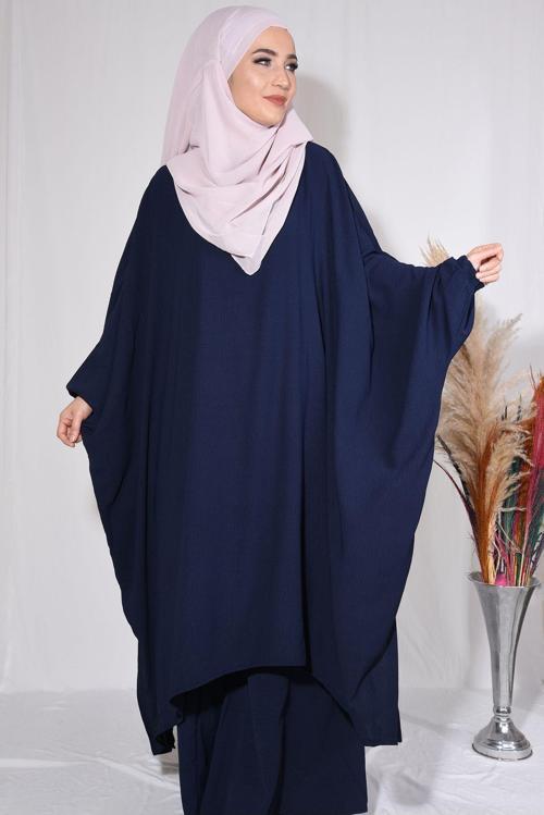 Pantolon Tunik İkili Takım Aerobin Kumaş Lacivert