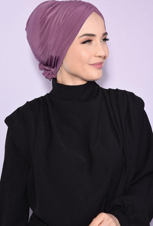 Büzgülü Güllü Çift Taraflı Bone