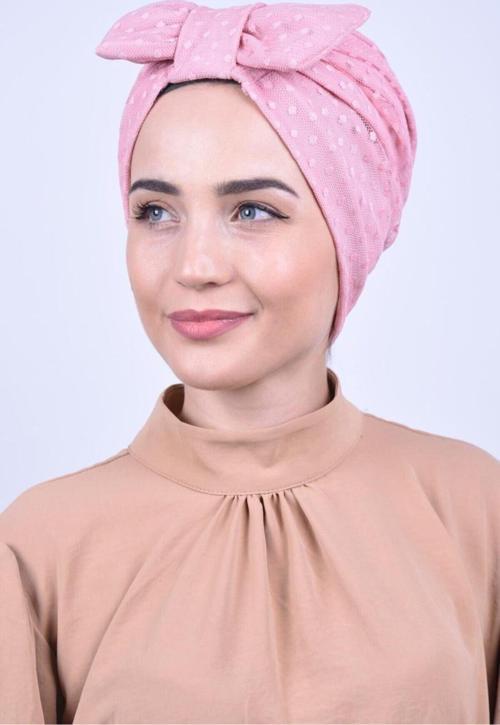Dantelli Dış Bone Pudra Pembesi