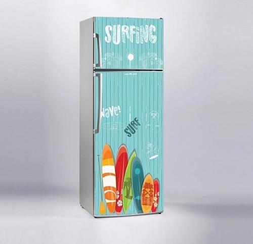 Buzdolabı Sticker Kaplama Dolap Kaplama Etiketi Surfing