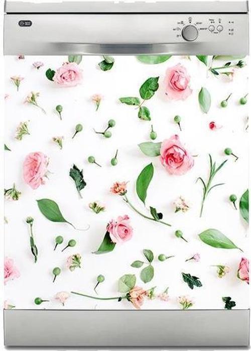 Bulaşık Makinesi Sticker Kaplama Beyaz Eşya Kaplama Güller