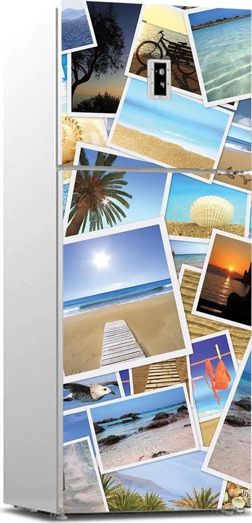 Buzdolabı Sticker Kaplama Dolap Kaplama Etiketi Tatil Kolaj