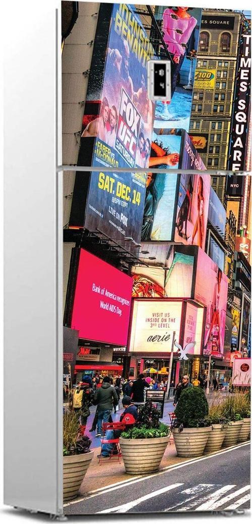 Buzdolabı Sticker Kaplama Dolap Kaplama Etiketi Times Newyork
