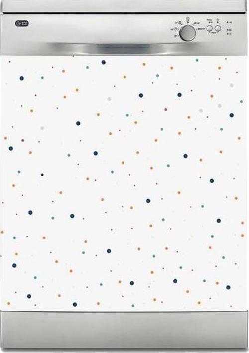 Bulaşık Makinesi Sticker Kaplama Beyaz Eşya Kaplama Renkli Puantiye