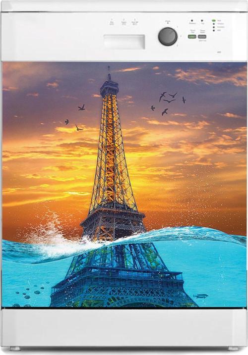 Bulaşık Makinesi Sticker Kaplama Beyaz Eşya Kaplama Batık Eyfel