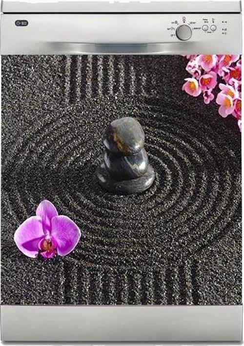 Bulaşık Makinesi Sticker Kaplama Beyaz Eşya Kaplama Japon Zen Bahçesi 3