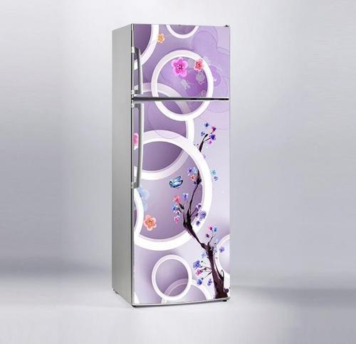 Buzdolabı Sticker Kaplama Dolap Kaplama Etiketi Yuvarlak Ağaç