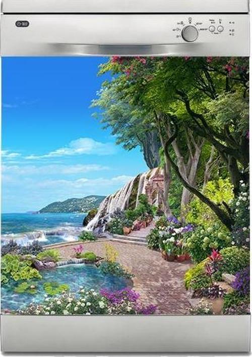 Bulaşık Makinesi Sticker Kaplama Beyaz Eşya Kaplama Roma Bahçesi