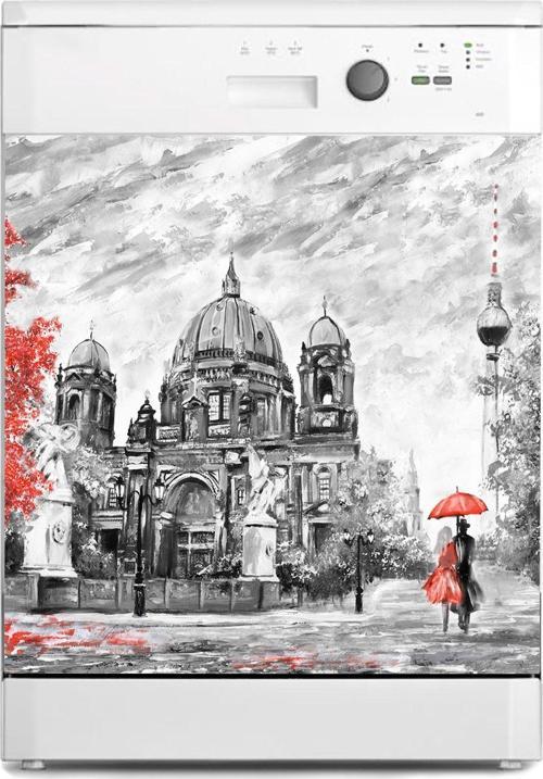Bulaşık Makinesi Sticker Kaplama Beyaz Eşya Kaplama Berlin Yağlıboya