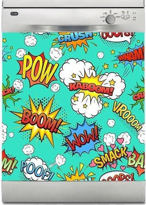 Bulaşık Makinesi Sticker Kaplama Beyaz Eşya Kaplama Kaboom