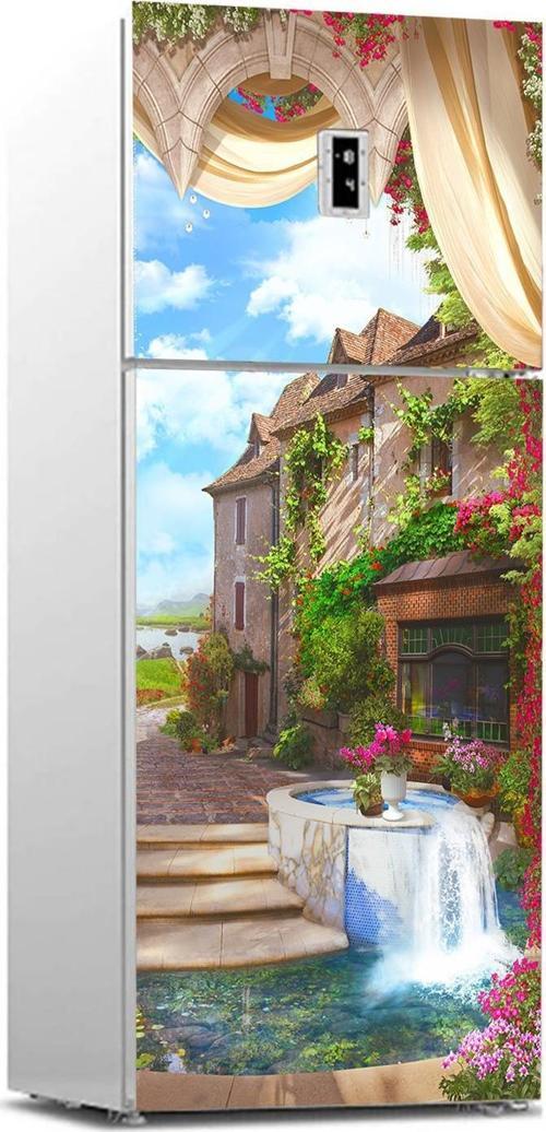 Buzdolabı Sticker Kaplama Dolap Kaplama Etiketi İtalya Eski Ev