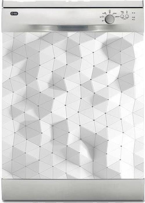 Bulaşık Makinesi Sticker Kaplama Beyaz Eşya Kaplama 3 Boyutlu Geometrik