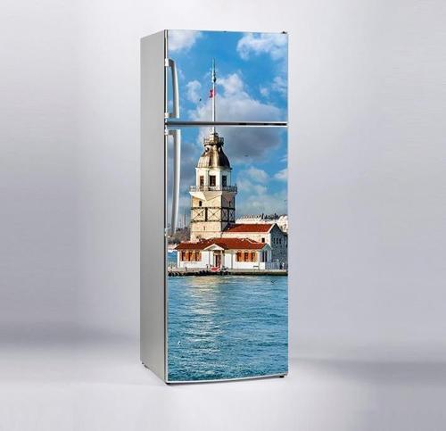 Buzdolabı Sticker Kaplama Dolap Kaplama Etiketi Kız Kulesi