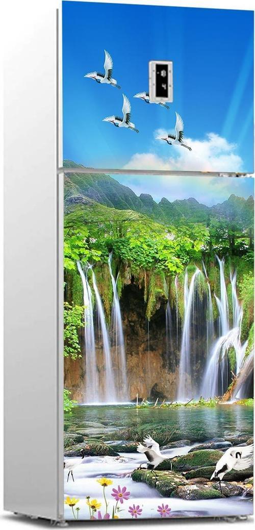 Buzdolabı Sticker Kaplama Dolap Kaplama Etiketi 3d Doğal Görünüm