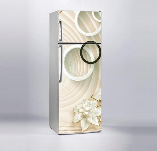 Buzdolabı Sticker Kaplama Dolap Kaplama Etiketi 3D Golden Yuvarlak