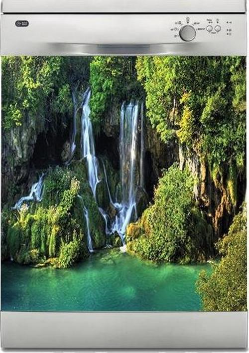 Bulaşık Makinesi Sticker Kaplama Beyaz Eşya Kaplama Şelale Ağaç