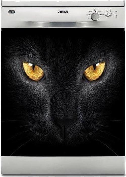 Bulaşık Makinesi Sticker Kaplama Beyaz Eşya Kaplama Kedi Yüzü