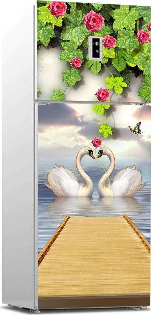 Buzdolabı Sticker Kaplama Dolap Kaplama Etiketi Modern Gölet