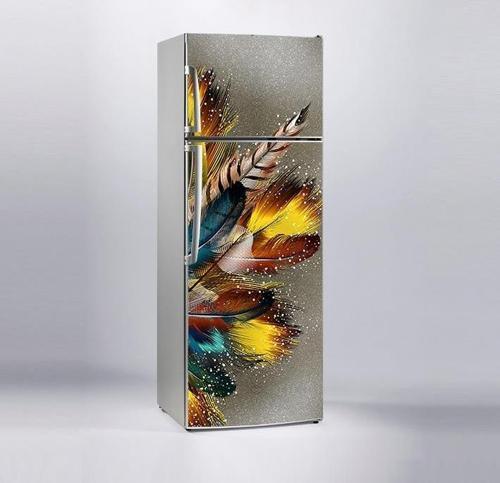 Buzdolabı Sticker Kaplama Dolap Kaplama Etiketi Modern Tüy