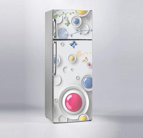 Buzdolabı Sticker Kaplama Dolap Kaplama Etiketi 3D Modern Tasarım