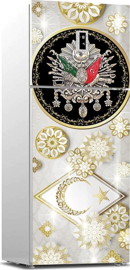 Buzdolabı Sticker Kaplama Dolap Kaplama Etiketi Osmanlı Arma