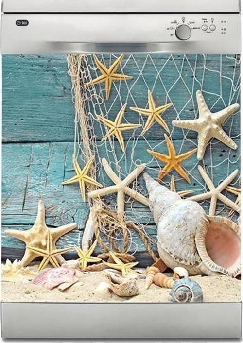 Bulaşık Makinesi Sticker Kaplama Beyaz Eşya Kaplama Starfish
