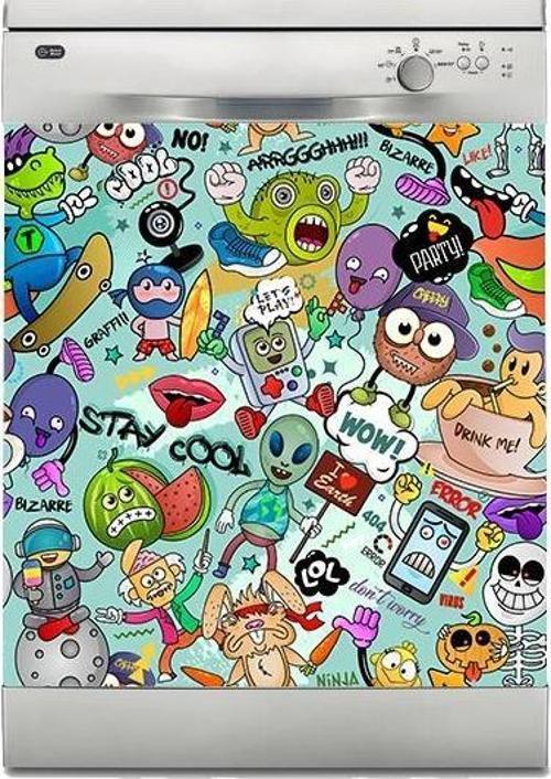 Bulaşık Makinesi Sticker Kaplama Beyaz Eşya Kaplama Stay Cool