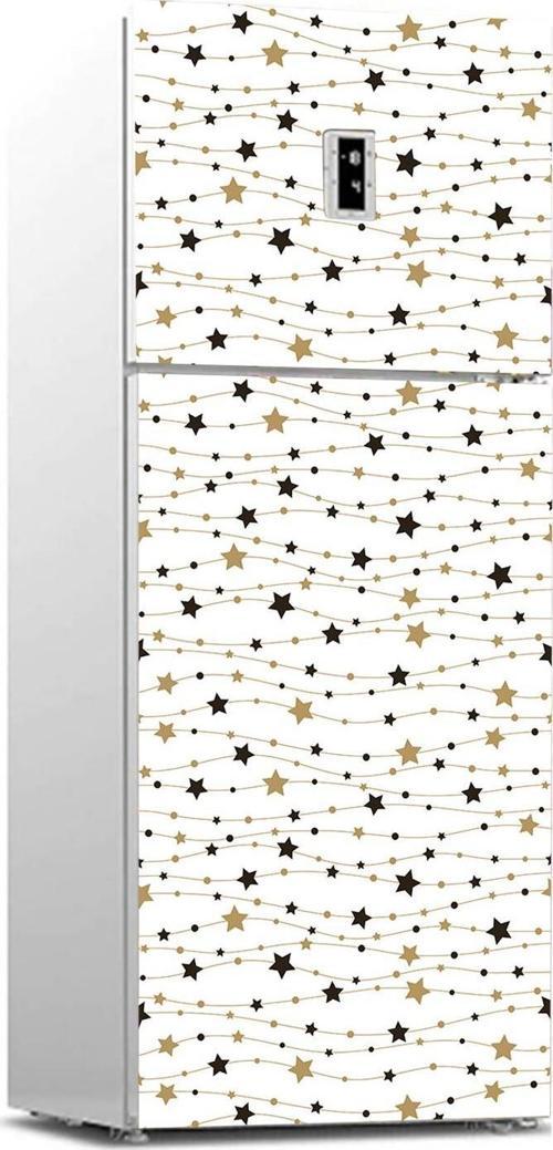Buzdolabı Sticker Kaplama Dolap Kaplama Etiketi Altın Yıldızlar